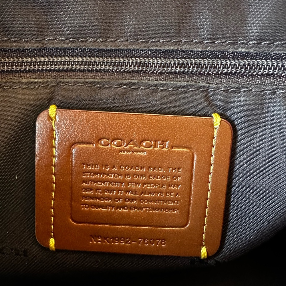 COACH Candy Apple Red Dalton 31 In Jacquard Signature Hobo Bag - Picture 7 of 16